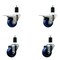 Service Caster 3'' Solid Poly Swivel 1-1/2'' Expanding Stem Caster Set 2 Total Lock Brakes, 4PK SCC-EXTTL20S314-SPUS-2-S-2-112 - alternate 1